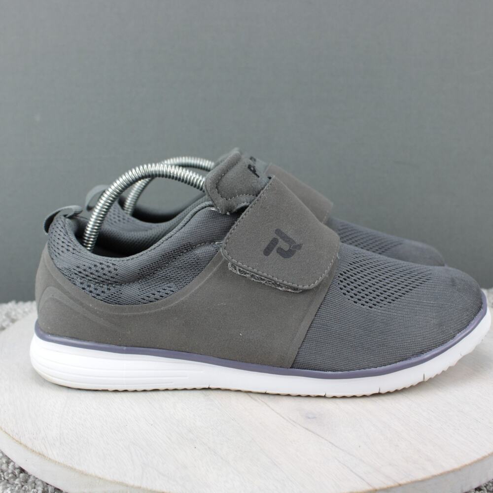 Propet Wide Slip On Walking Shoes Mens Size 9.5 2E Gray Lightweight Comfort